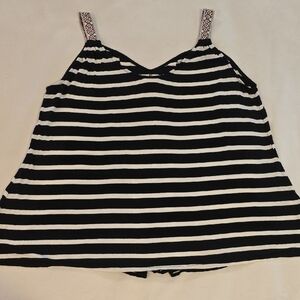 Max Studio Tank, Embroidered Straps